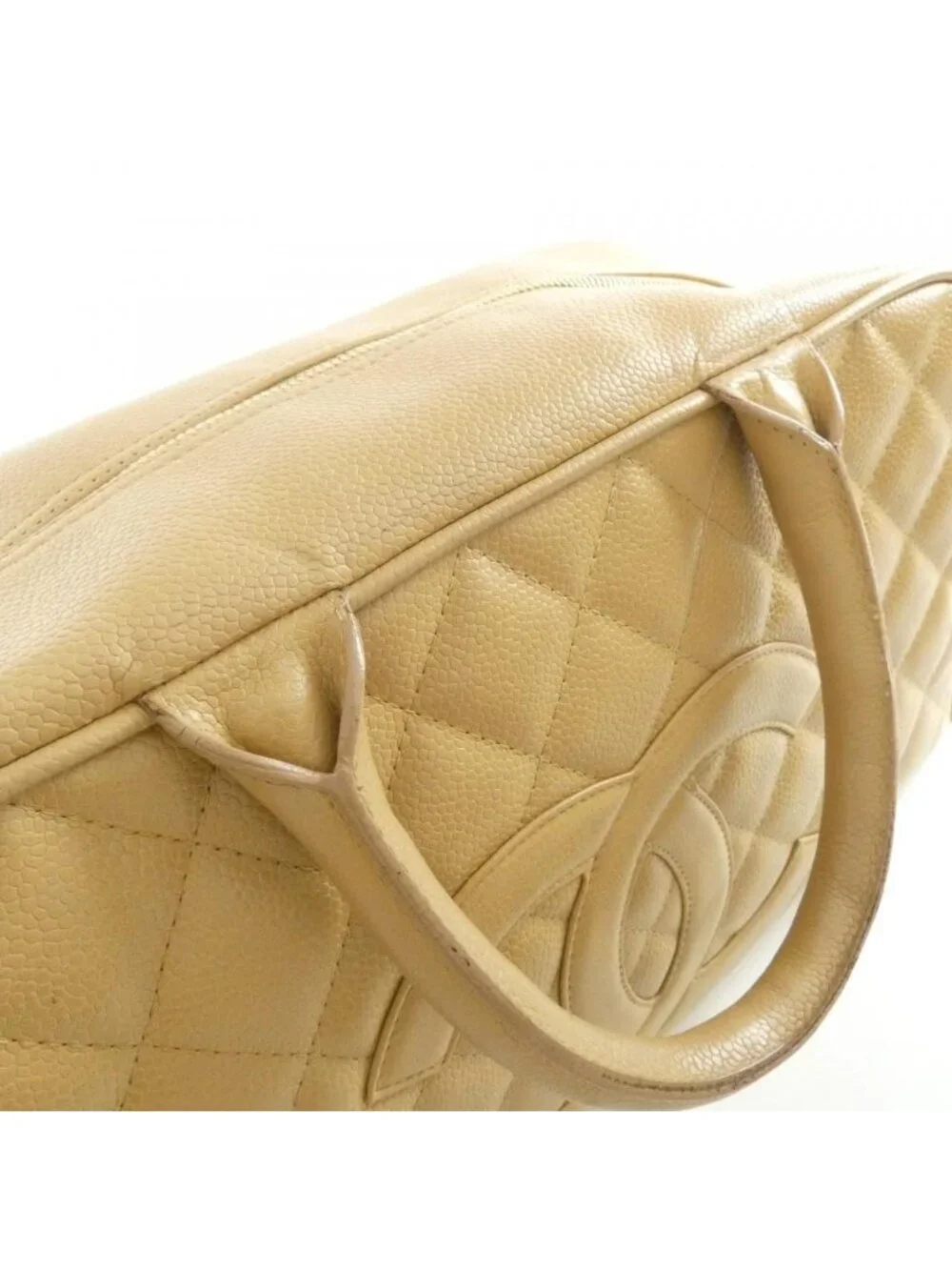 Chanel Boston Bag Travel Bags Beige
